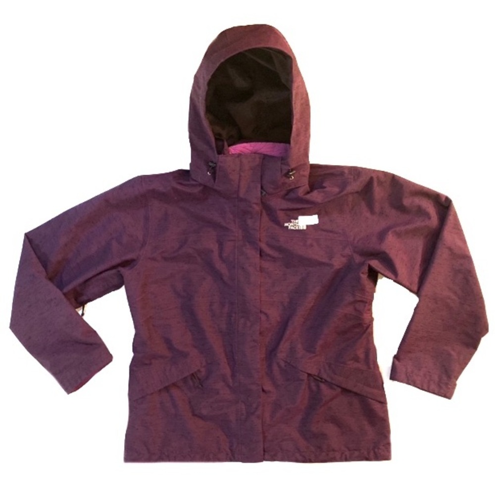 The north face purple jacket with fleece lining